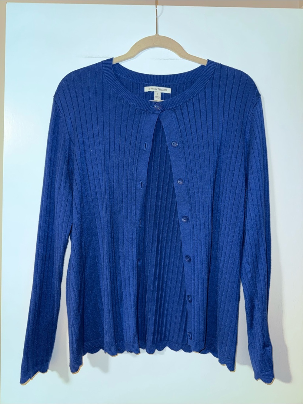 41 Hawthorn Ribbed Button-Front Cardigan